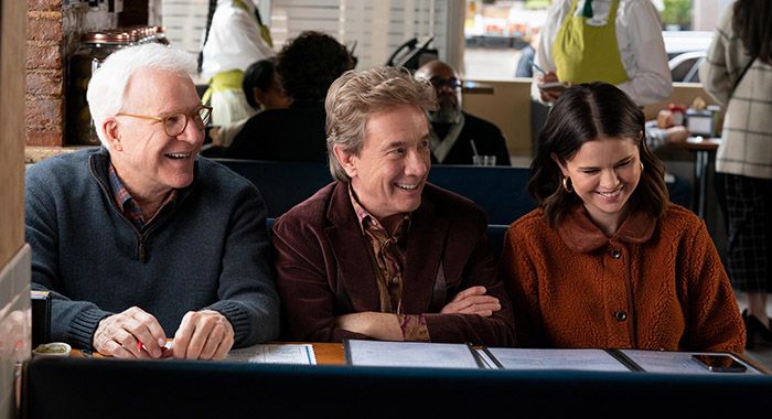 Steve Martin, Martin Short, and Selena Gomez in Only Murders In The Building season 2