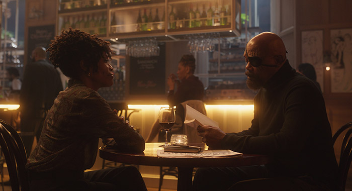 Charlayne Woodard and Samuel L. Jackson in Secret Invasion