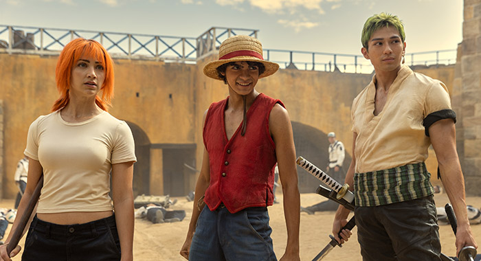 One Piece stars Emily Rudd, Iñaki Godoy, Mackenyu Arata