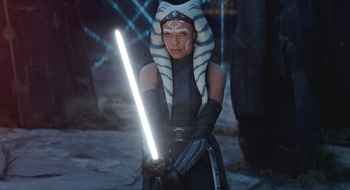 Rosario Dawson as Ahsoka Tano in Star Wars: Ahsoka (2023)