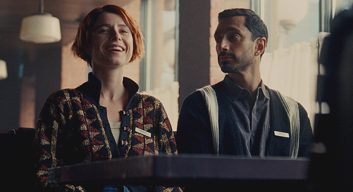 Jessie Buckley and Riz Ahmed in Fingernails (2023)