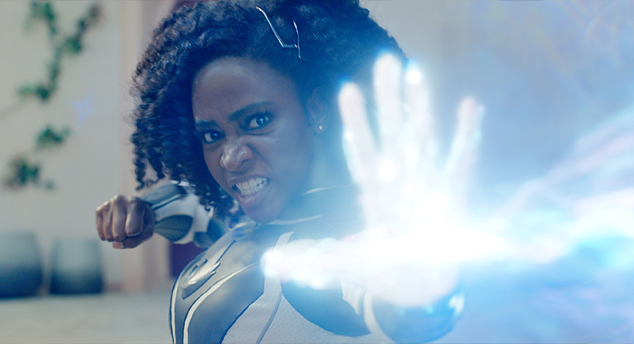 Teyonah Parris as Captain Monica Rambeau in The Marvels (2023)