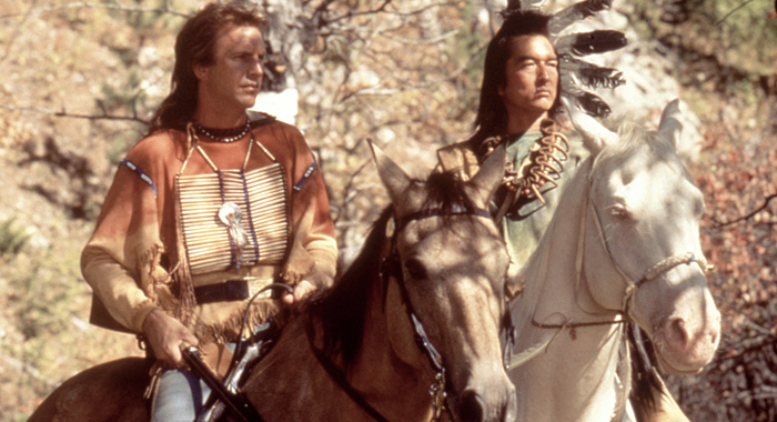 Kevin Costner and Graham Greene in Dances with Wolves (1990)