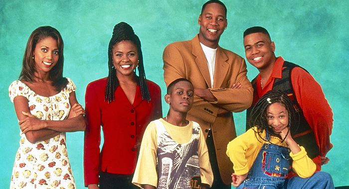 Holly Robinson Peete, Sandra Quarterman, Marquise Wilson, Mark Curry, Omar Gooding, and Raven-Symone in Hangin' with Mr. Cooper