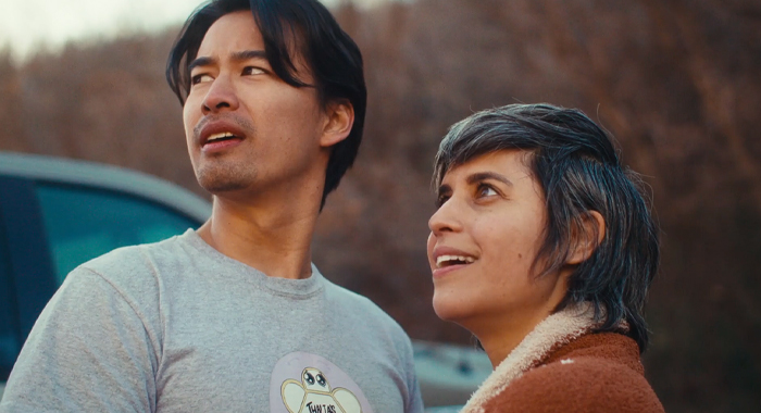 Ashly Burch and Jordan Rodrigues in We're All Going to Die (2024)