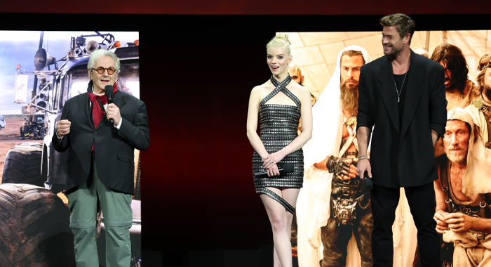 George Miller, Anya Taylor-Joy and Chris Hemsworth present Furiosa: A Mad Max Saga (2024) at CinemaCon in Las Vegas