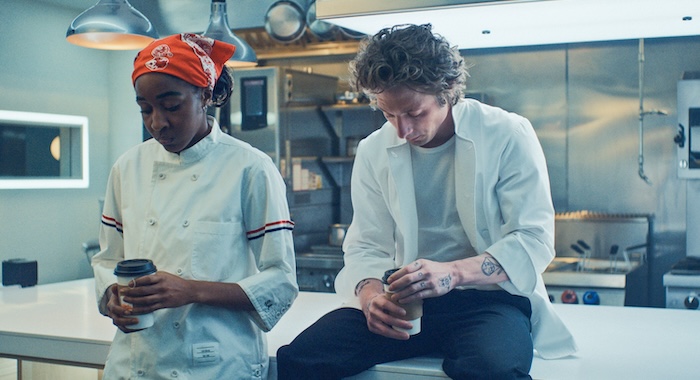 “THE BEAR” — “Tomorrow” — Season 3, Episode 1 (Airs Thursday, June 27th) — Pictured: (l-r) Jeremy Allen White as Carmen “Carmy” Berzatto, Ayo Edebiri as Sydney Adamu. CR: FX.