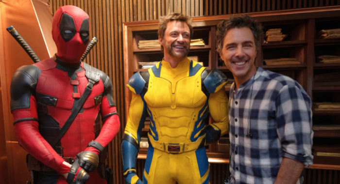 Ryan Reynolds, Hugh Jackman, and Shawn Levy on the set of Deapool & Wolverine (2024)