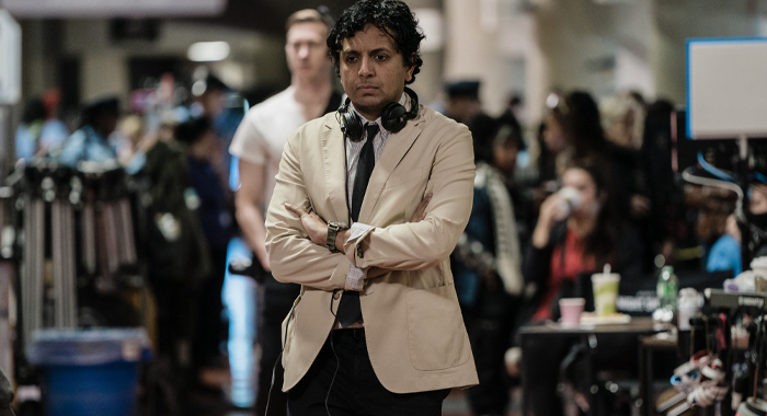 M. Night Shyamalan on the set of Trap (2024)