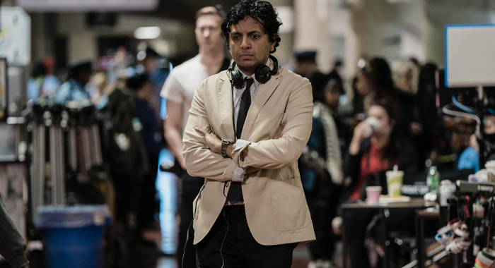 M. Night Shyamalan on the set of Trap (2024)