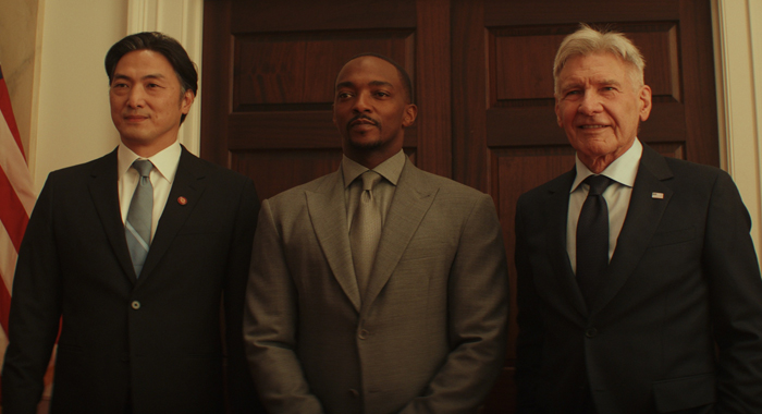 Takehiro Hira, Anthony Mackie, and Harrison Ford in Captain America: Brave New World (2025)