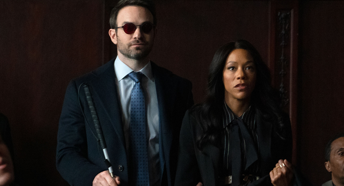 Charlie Cox and Nikki M. James in Daredevil: Born Again (2025)