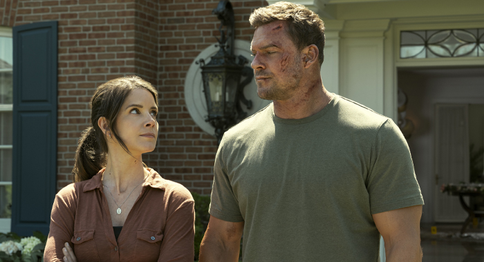 Sonya Cassidy and Alan Ritchson in Reacher: Season 3 (2025)