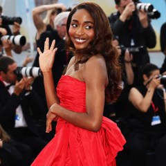 Ayo Edebiri attends the "After The Hunt" red carpet during the 82nd Venice International Film Festival on August 29, 2025 in Venice, Italy.