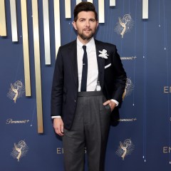 Adam Scott attends the 77th Primetime Emmy Awards at Peacock Theater on September 14, 2025 in Los Angeles, California.