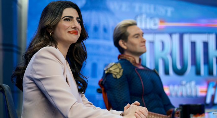 Claudia Domit and Antony Starr in The Boys: Season 4