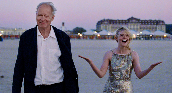 Stellan Skarsgard and elle Fanning in Sentimental Value (2025)