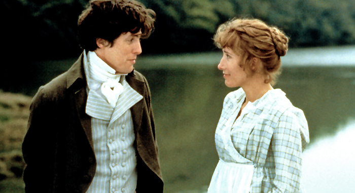 Hugh Grant and Emma Thompson in Sense and Sensibility (1995)