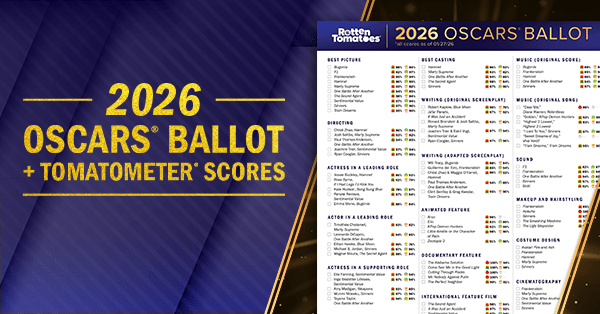 Oscars 2026 Ballot: Complete with Tomatometer and Popcornmeter Scores