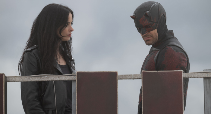 Krysten Ritter and Charlie Cox in Daredevil: Born Again: Season 2 (2026)
