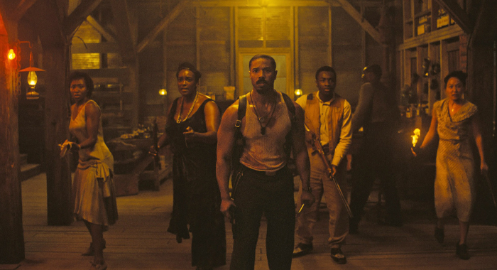 Jayme Lawson, Wunmi Mosaku, Michael B. Jordan, Miles Caton, and Li Jun Li in Sinners (2025)