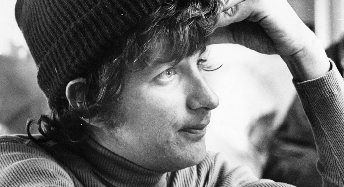 Steven Spielberg during the filming of Jaws (1975)