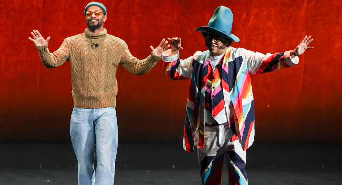 LaKeith Stanfield and Boots Riley promoting I Love Boosters (2026) at CinemaCon 2026