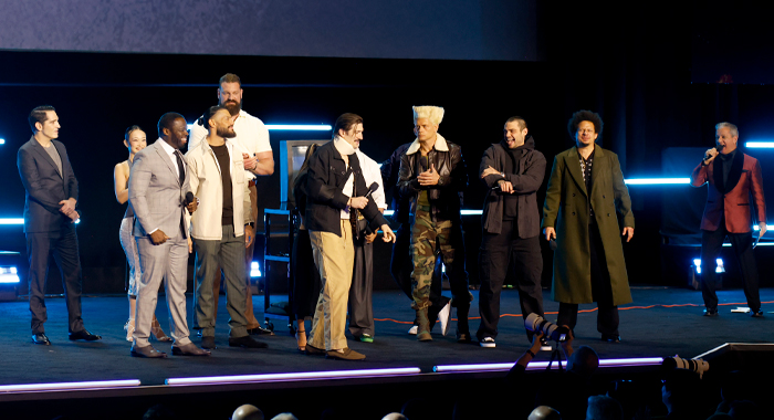 Bruce Buffer introduces the cast of Street Fighter (2026) at CinemaCon