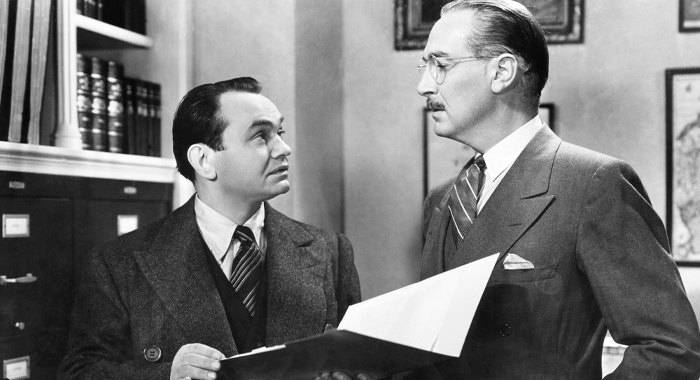 Edward G. Robinson and Paul Lukas in Confessions of a Nazi Spy (1939)