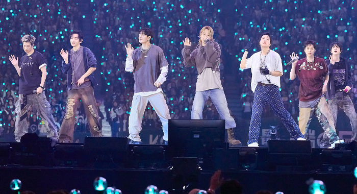 BTS performing on stage