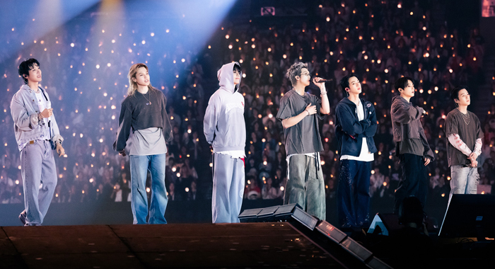 BTS performing on stage