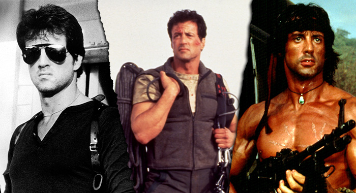 Sylvester Stallone in Cobra, Cliffhanger, and Rambo: First Blood Part II