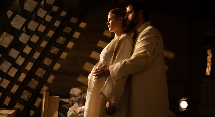 Emily Beecham and David Krumholtz in Supergirl (2026)