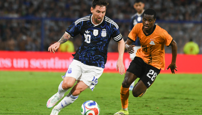 Lionel Messi during a friendly match against Zambia ahead of the FIFA 2026 World Cup