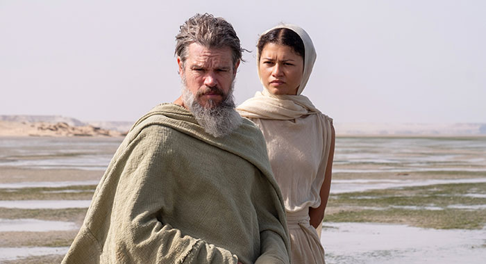 Matt Damon and Zendaya in The Odyssey