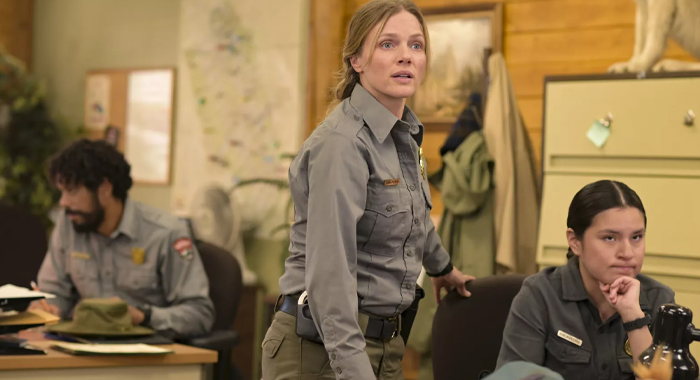 Tracy Spiridakos as Anna Pigeon and Paulina Alexis as Zoey Bear Child in Anna Pigeon (2026)