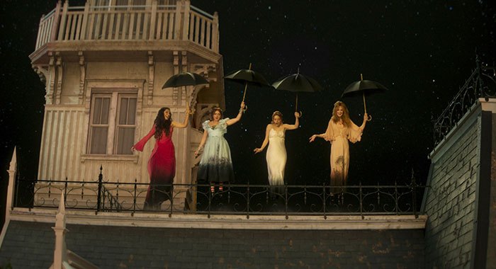 Sandra Bullock, Maisie Williams, Joey King, and Nicole Kidman in Practical Magic 2