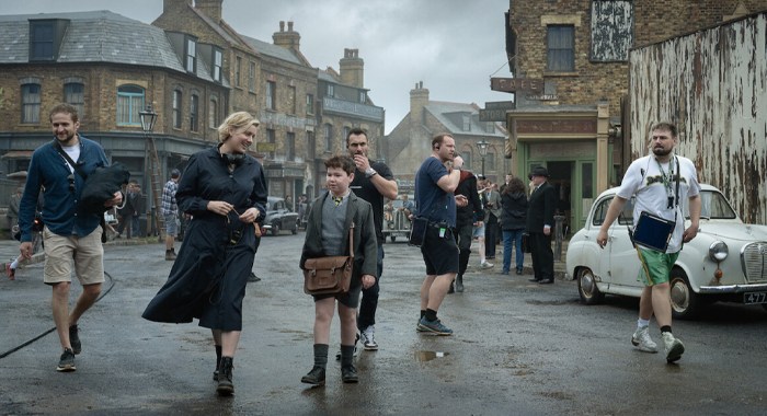 Greta Gerwig and David McKenna on the set of Narnia: The Magician's Nephew (2027)
